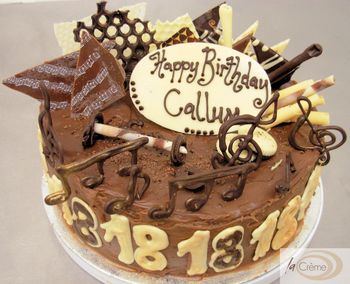 18th Birthday Cakes on Birthday Cakes  Musical Chocolate 18th Birthday Cake