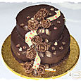 Chocolate Wedding Cake with roses