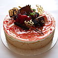 Champagne & fruit mousse gateau