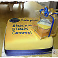 Large Coloplast cutting cake.