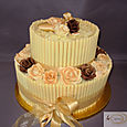 White chocolate wedding cake