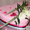 Heart shaped Ginger Wedding Cake