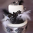 Black & White Wedding Cake L