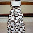 Individual Black and white Wedding cakes