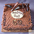 Chocolate Birthday cake with tools