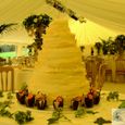 5 tier white chocolate wedding cake