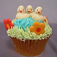 La Creme Cup cake with ducks
