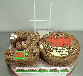 Chocolate 30th Rugby Birthday Cake
