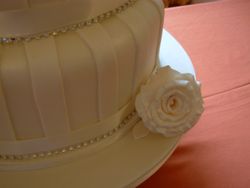Cream Wedding Cake with diamantes