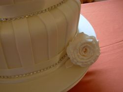 Cream Wedding Cake with diamantes