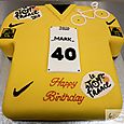 Tour de France Yellow Jersey 40th Birthday Cake