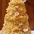 4 Tier Chocolate Fan Wedding Cake2