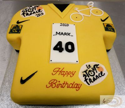 Tour de France Yellow Jersey 40th Birthday Cake