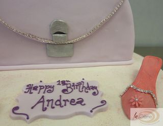 Diamante Handbag & Shoes 18th Birthday Cake