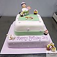 70th Birthday Cake with gardening theme