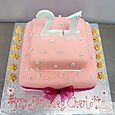 Pink 21st 2 tier Birthday Cake2