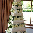5 Tier Ivory Wedding Cake 5