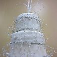 La Creme 2 Tier Large Wedding Cake with beaded decorati