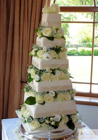 5 Tier Ivory Wedding Cake 5