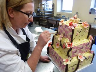 Japanese Garden Chocolate Wedding Cake