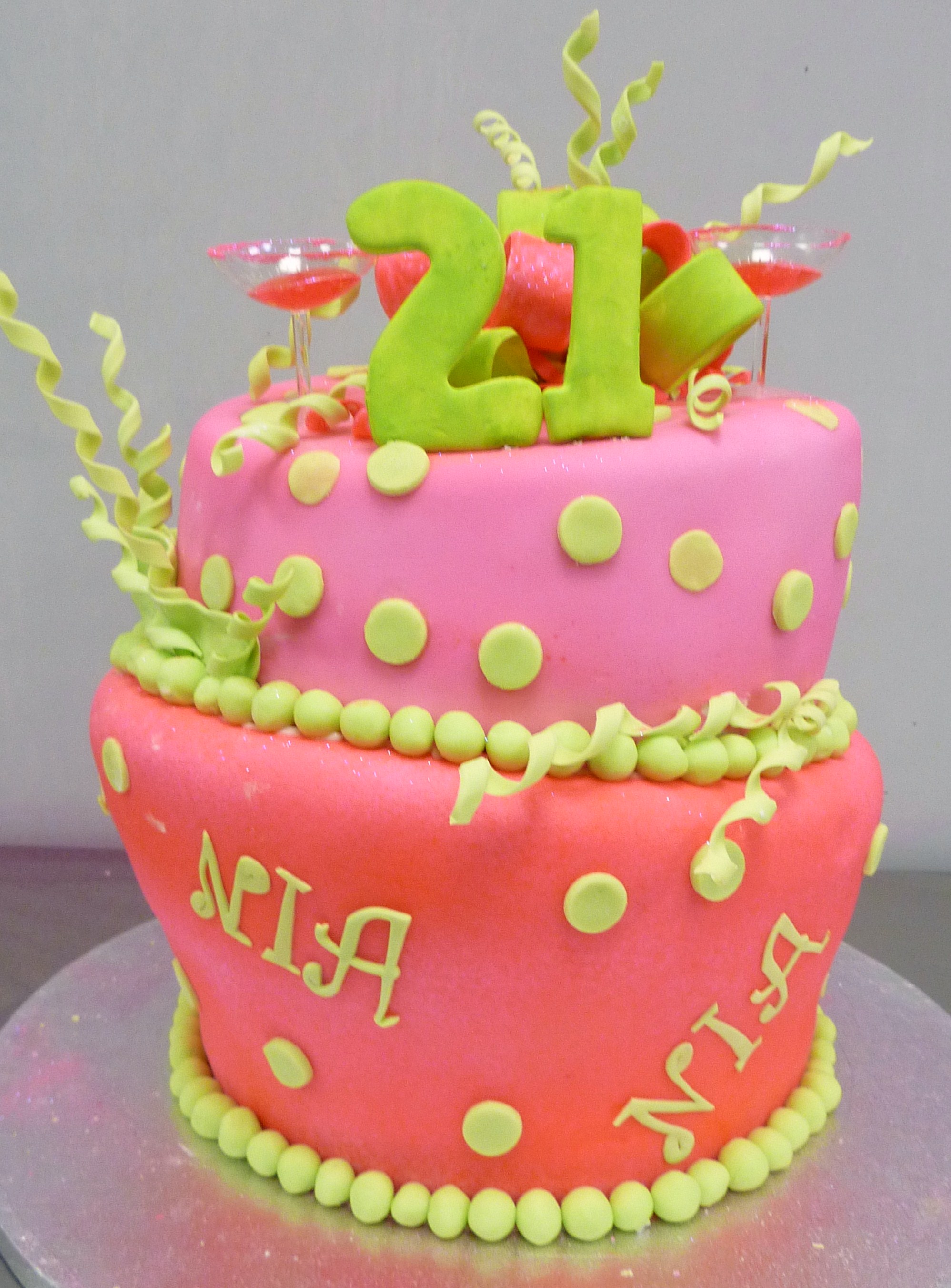 happy birthday cake pink 21