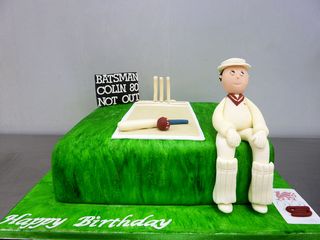 80th Birthday Cricket Cake