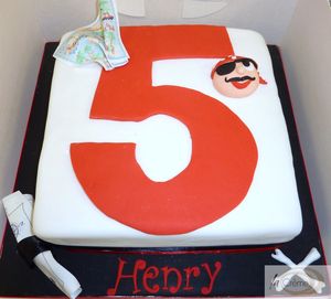 Pirate 5th Birthday Cake s