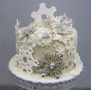 Winter Wedding Cake Top tier