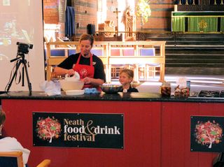 Sian and izzy demo at neath food festival s