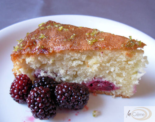 Blackberry and lime cake