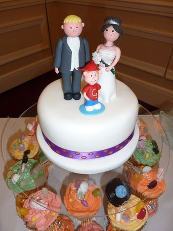 Plain Iced Top Tier with figures