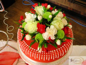 Red Wedding Cake Topper