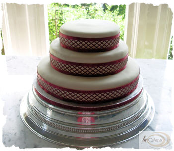 Chocolate 3 tier wedding cake